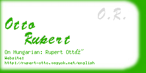 otto rupert business card